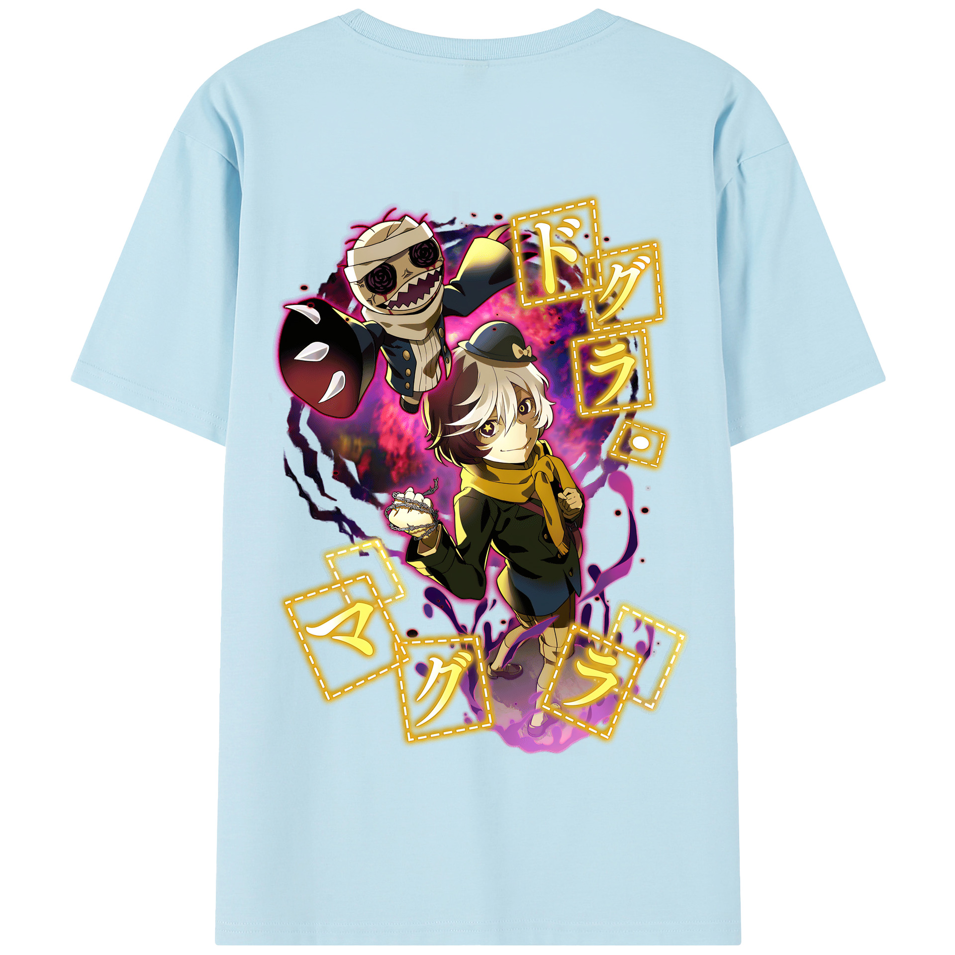 （画像用） 文豪ストレイドッグス Bungo Stray Dogs 綿100％半袖Tシャツ（背面プリント）